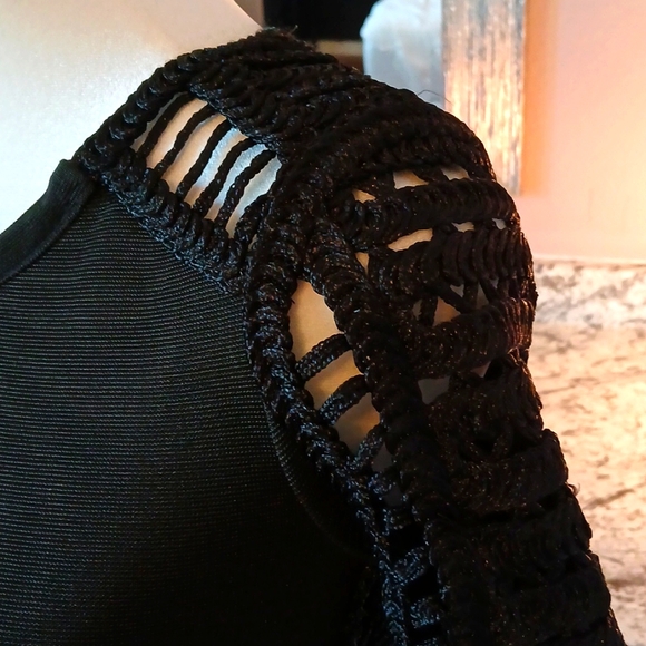 🍸Valiant Paris black bodycon mini cocktail dress size S - Picture 6 of 14